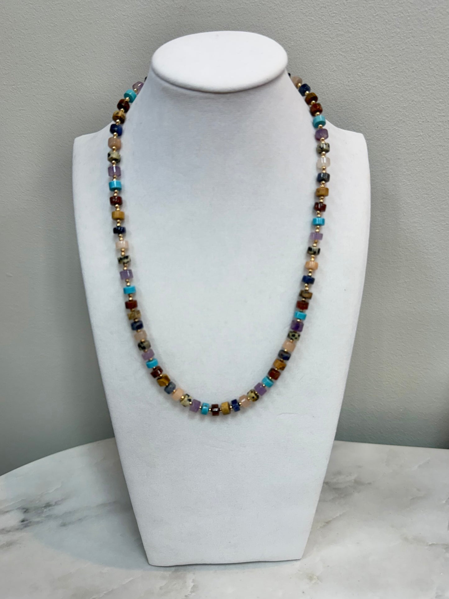 D+G Multi Mini Stone Beaded Necklace