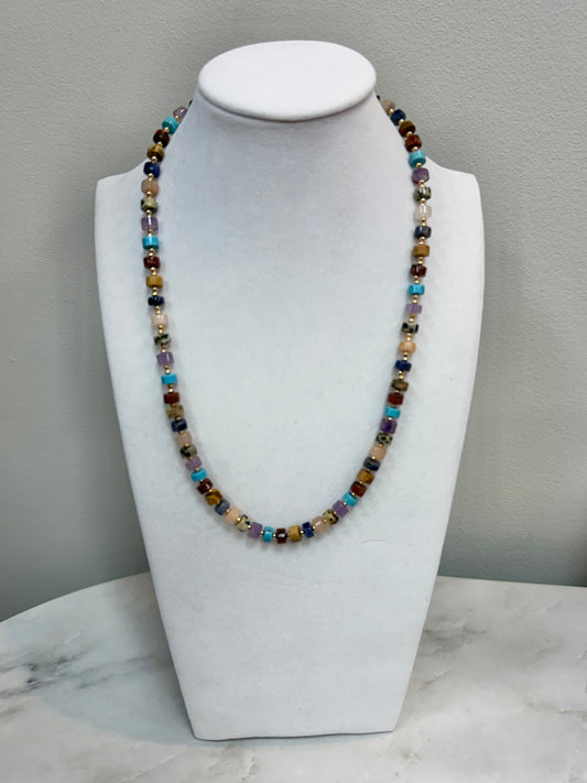 D+G Multi Mini Stone Beaded Necklace