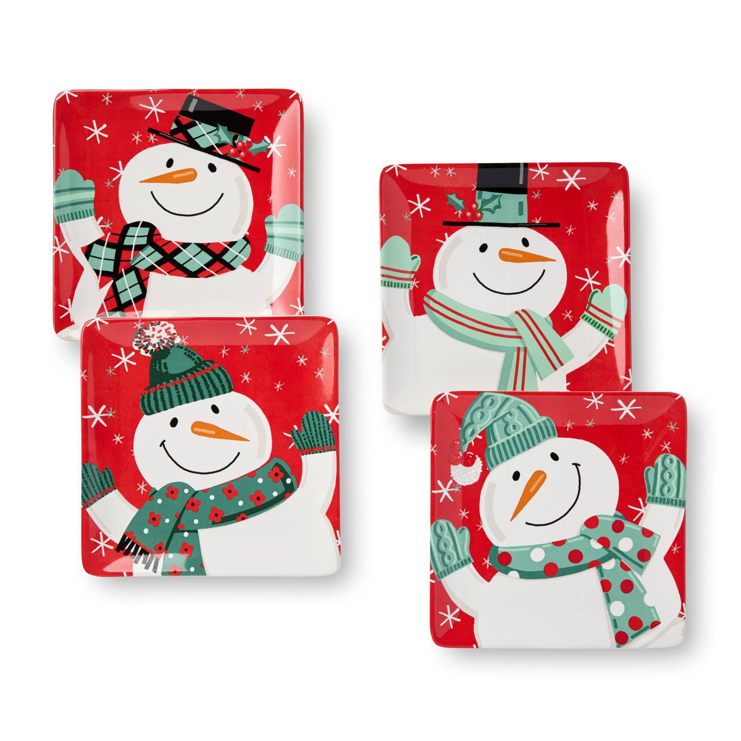 Snowman Dessert Plates