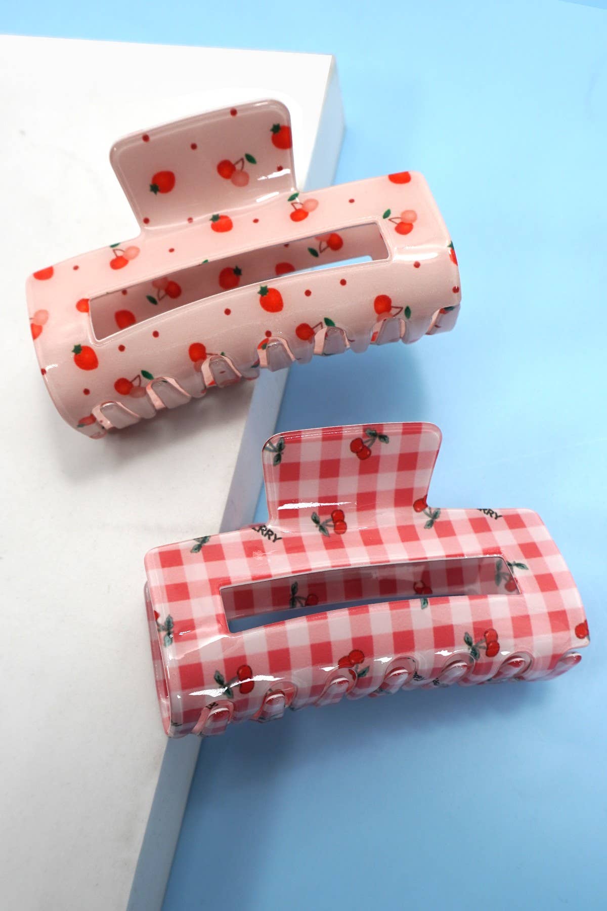 Cherry Checker Hair Clip