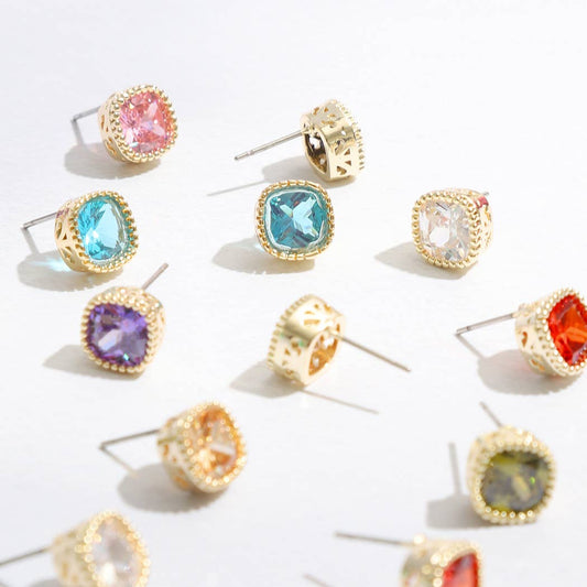 Rhinestone Post Earrings