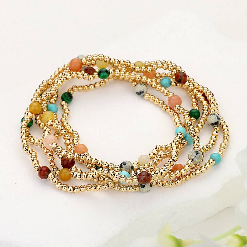 Natural Stone Multi Layered Bracelets
