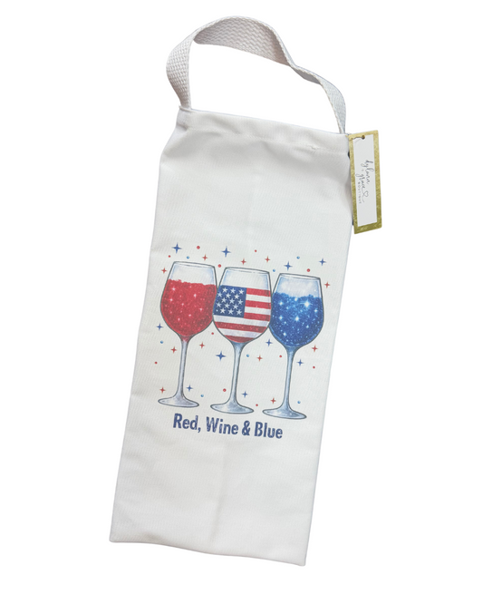 Red, White, Blue Wine Tote