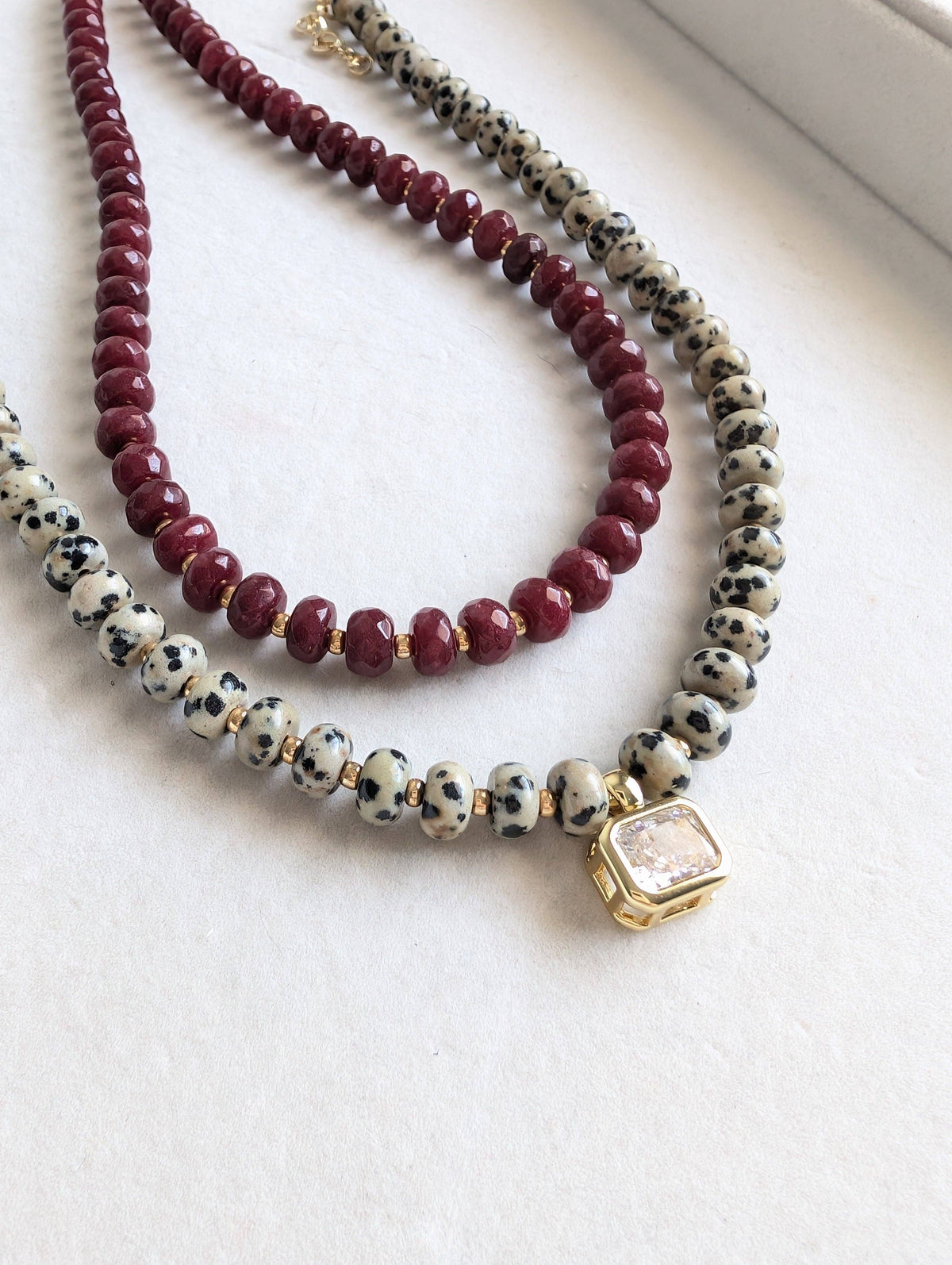 Spotted Stone Necklace
