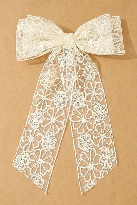 Lace Bow Hair Clip