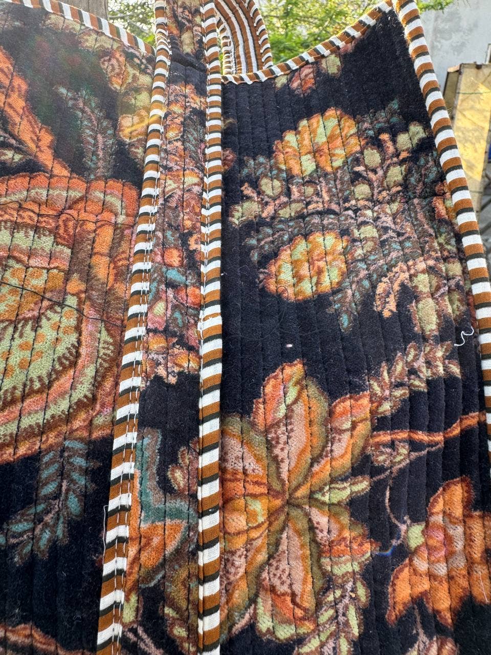 Floral Velvet Large Tote