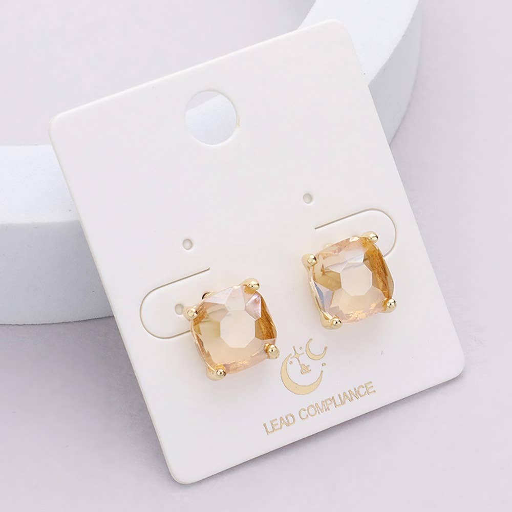 Cushion Stud Earrings