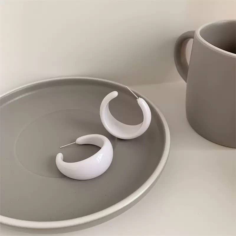 Acrylic Chunky Hoop Earrings
