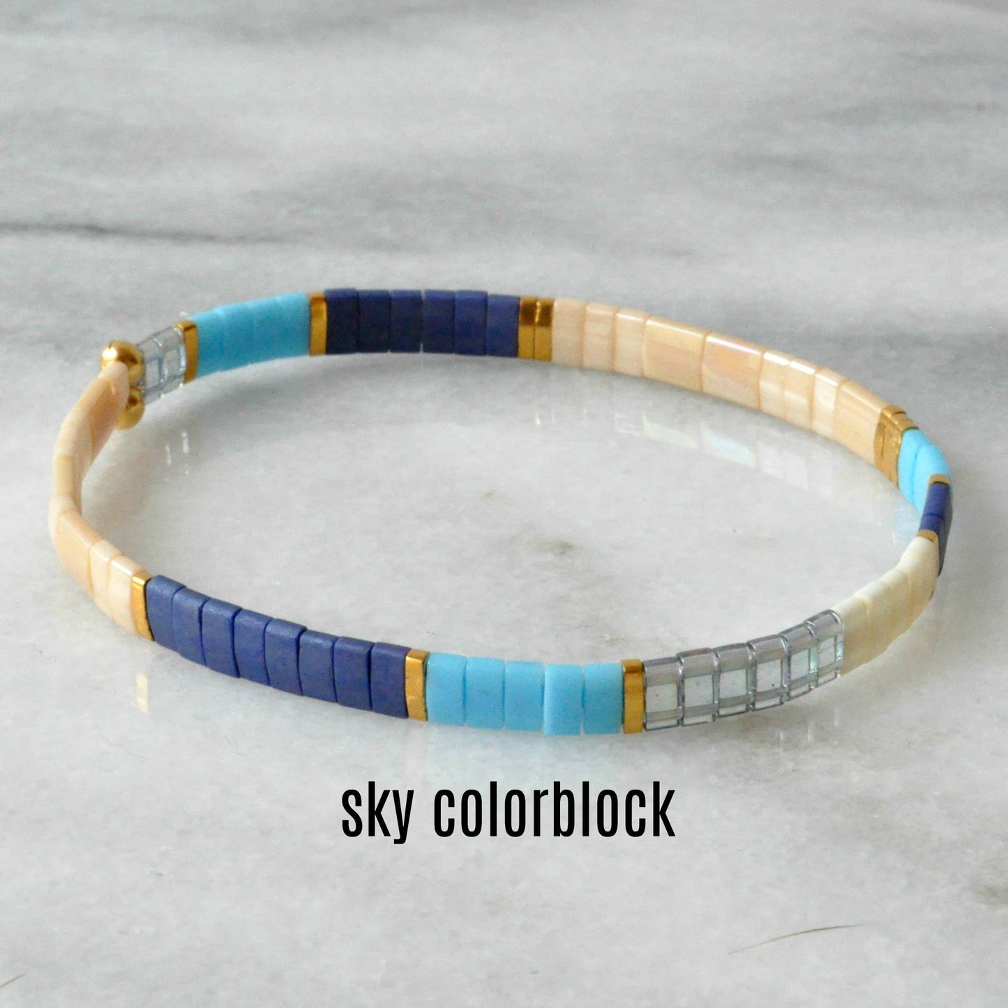 Hand Beaded Tile Bracelets