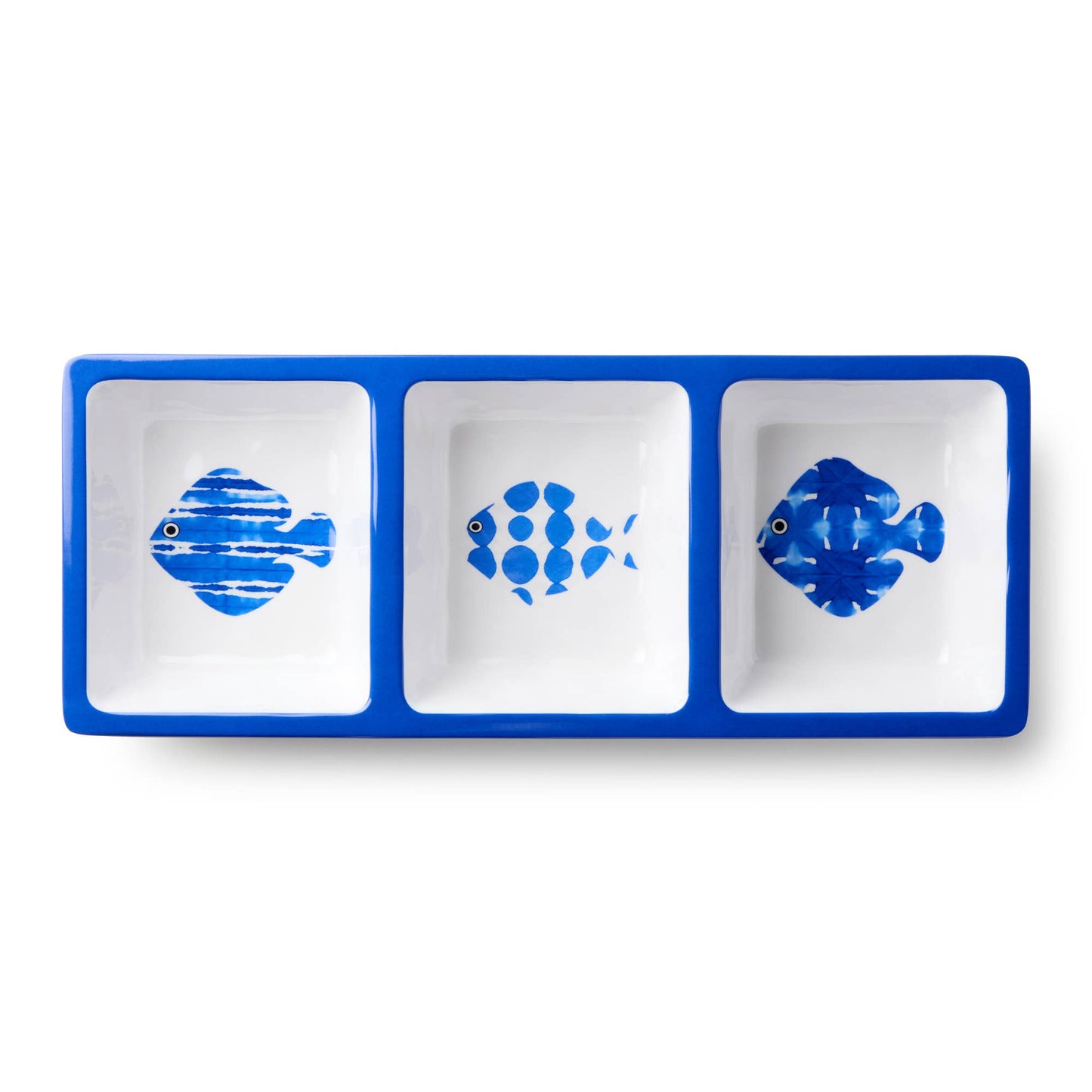 Fish Melamine 3-Section Tray