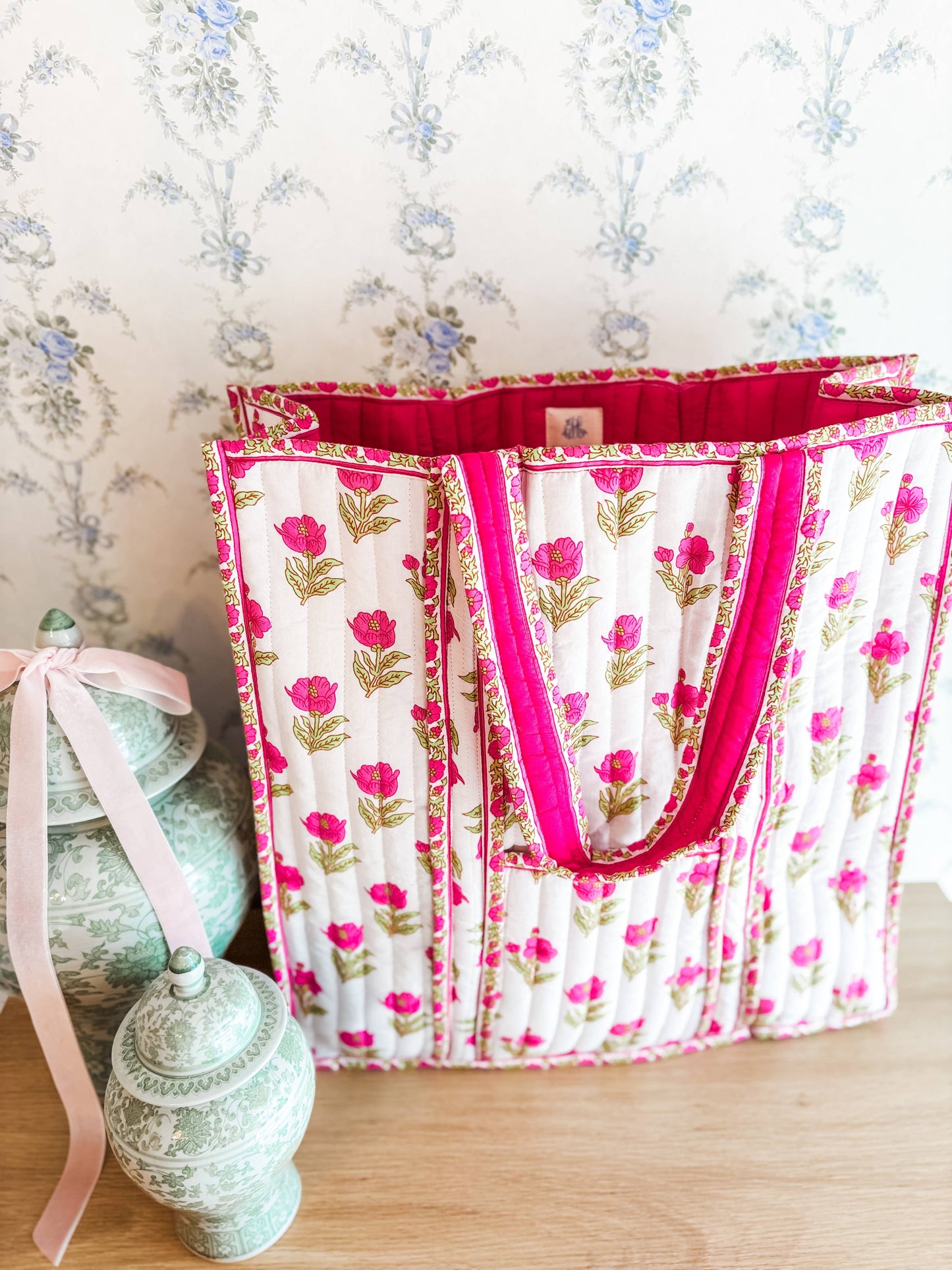 Magnolia Large Quilted Tote Bag