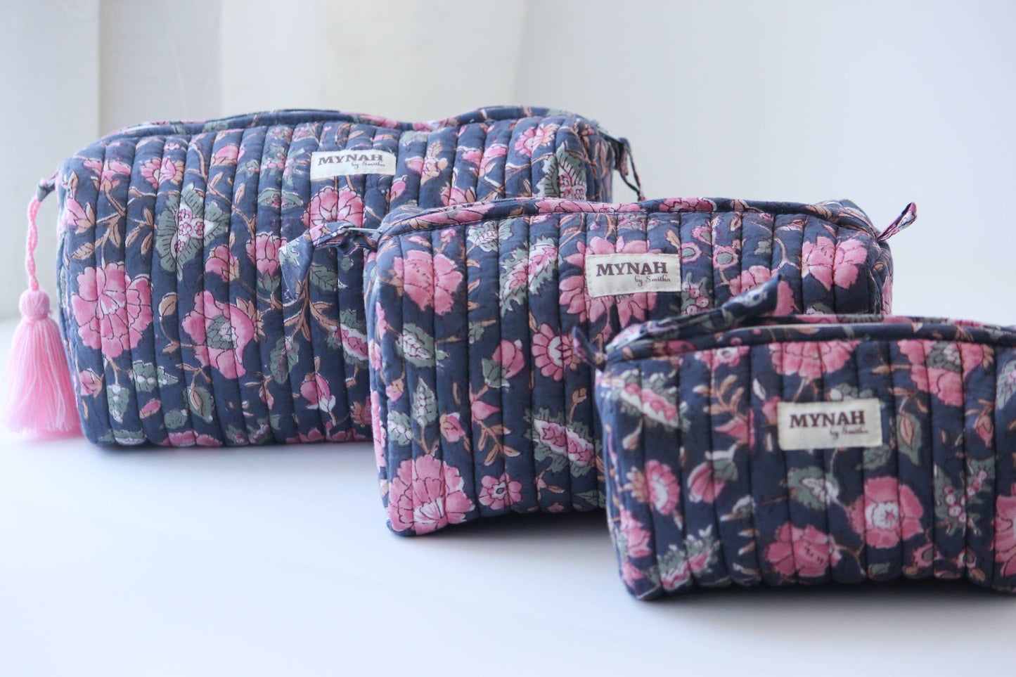 Rose Garden Quilted Travel Pouch