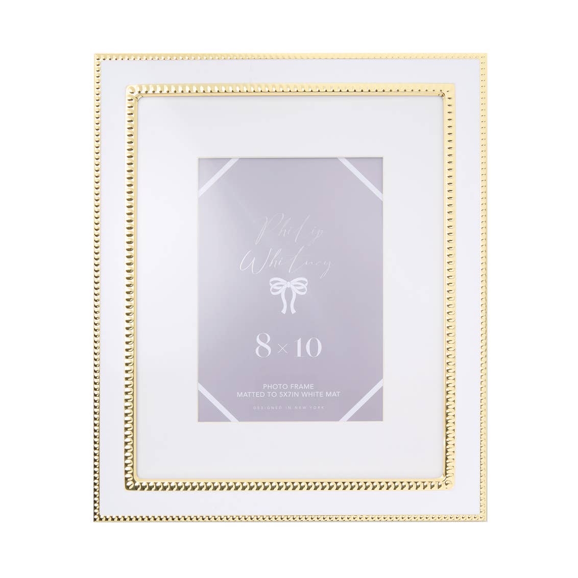 Photo Frame White & Gold