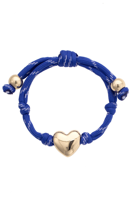 Blaine Puffy Heart Cord Bracelet
