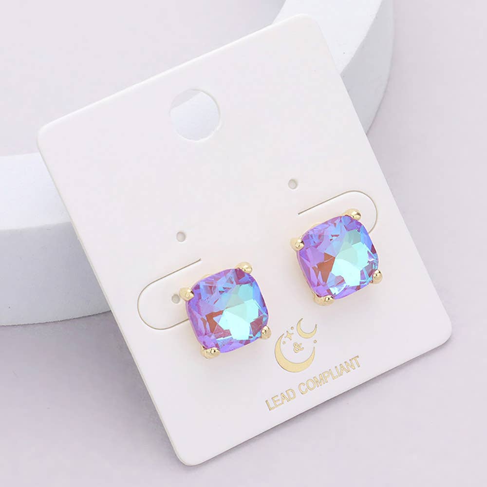 Cushion Stud Earrings