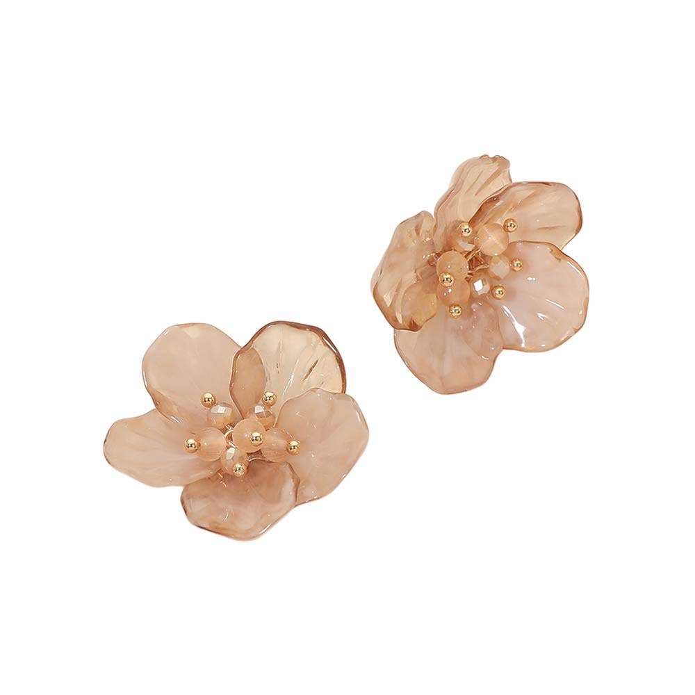 Resin Petal Flower Earrings