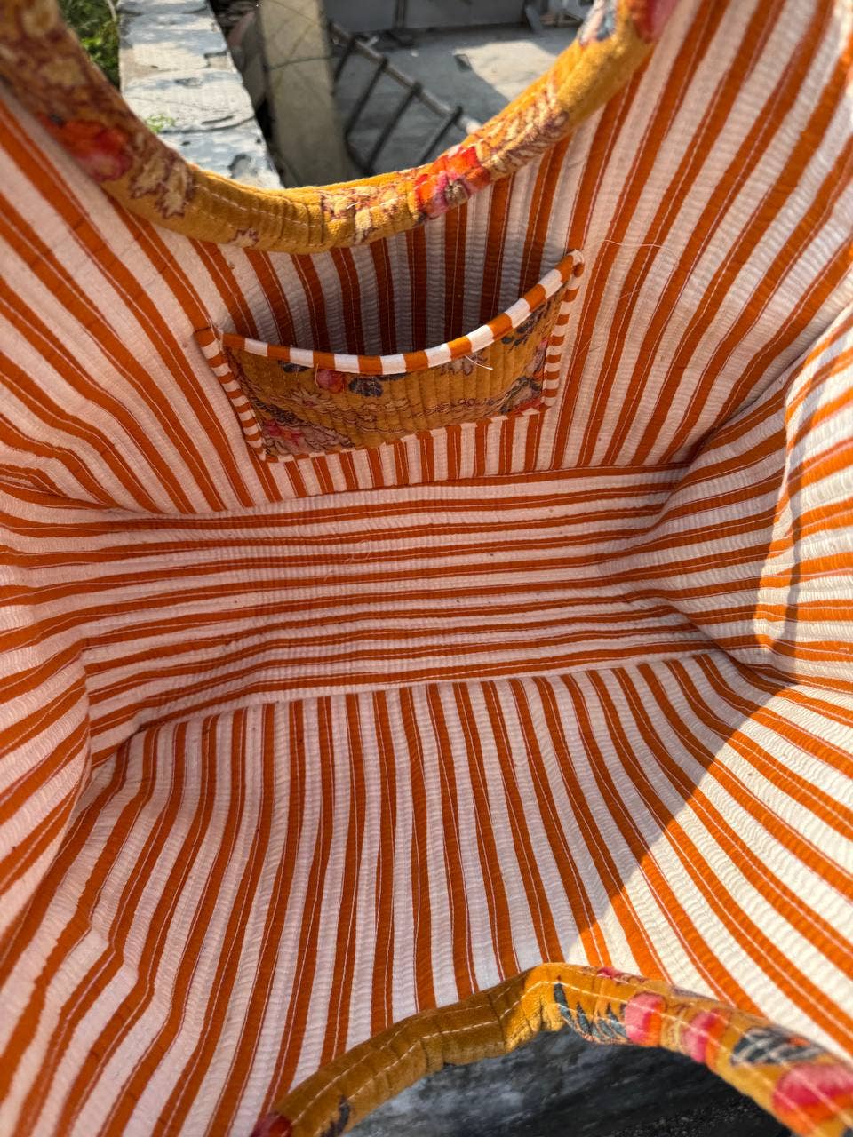 Floral Velvet Quilted Tote