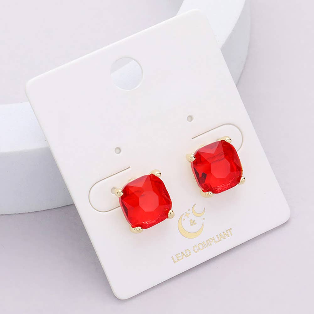Cushion Stud Earrings
