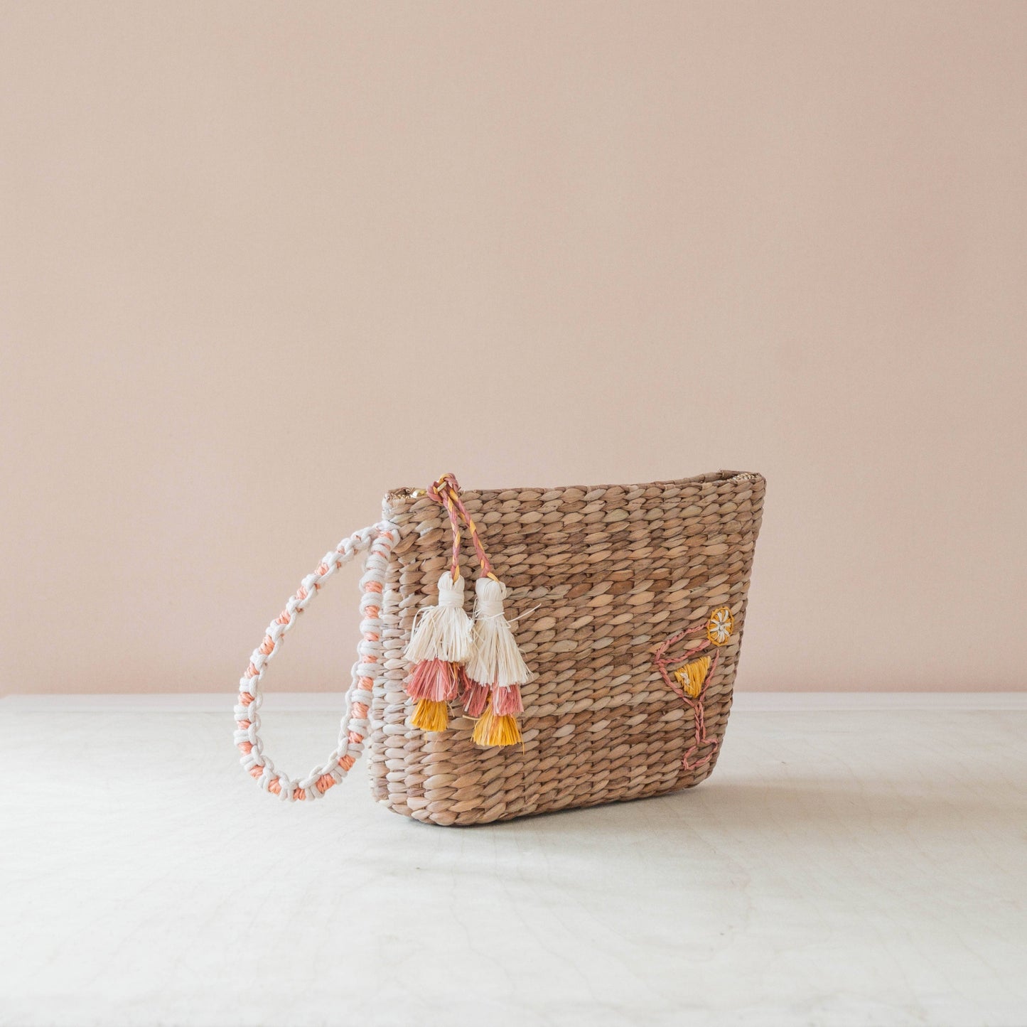 Woven Wristlet and Embroidered Cocktail