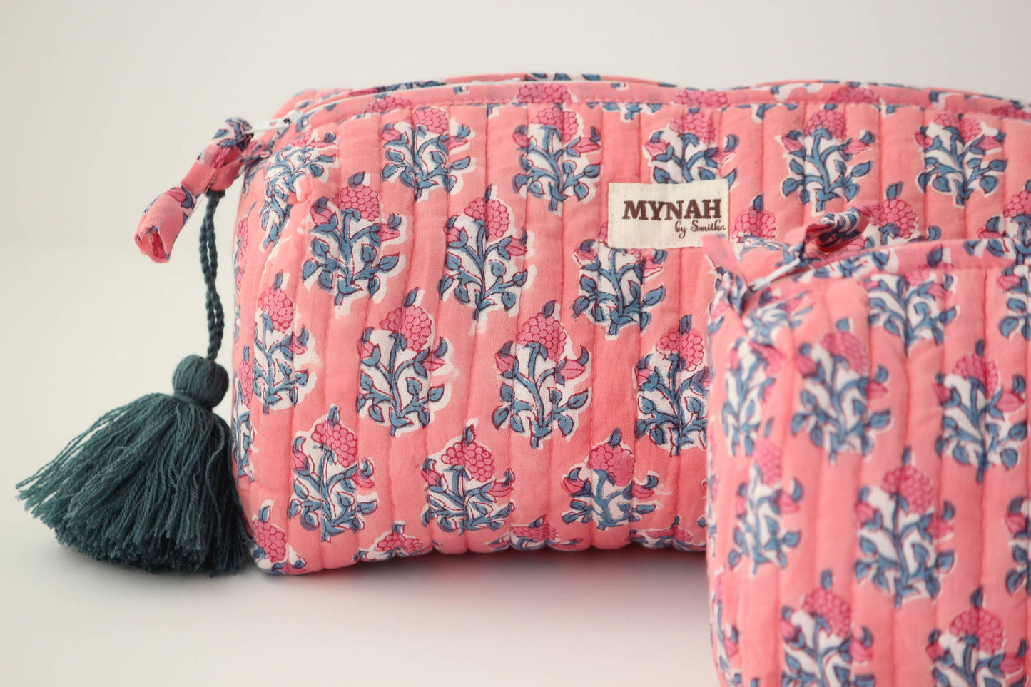 Melon Sorbet Quilted Travel Pouch