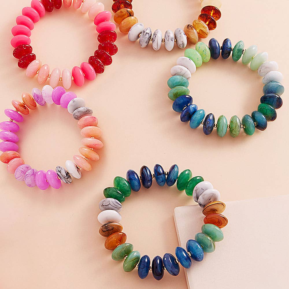 Ombre Beaded Stretch Bracelet