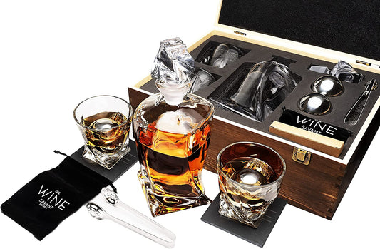 Whiskey Stones & Decanter Gift Set