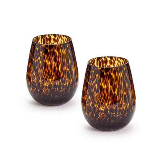 Tortoise Stemless Wine Glass