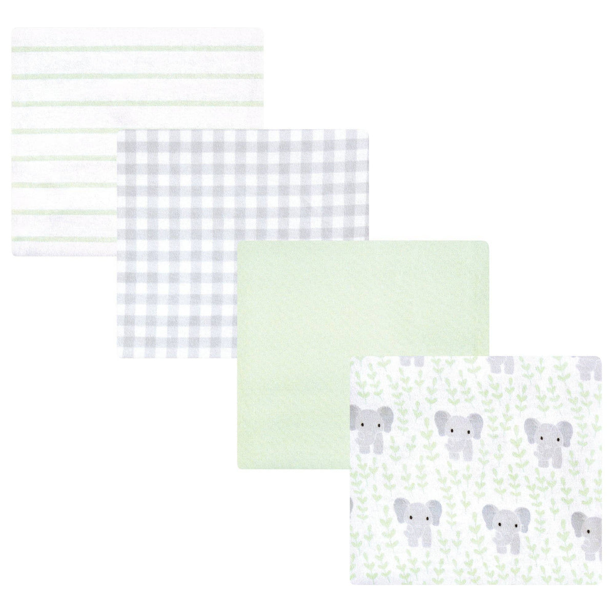 Baby Elephant Cotton Receiving Blanket Sets
