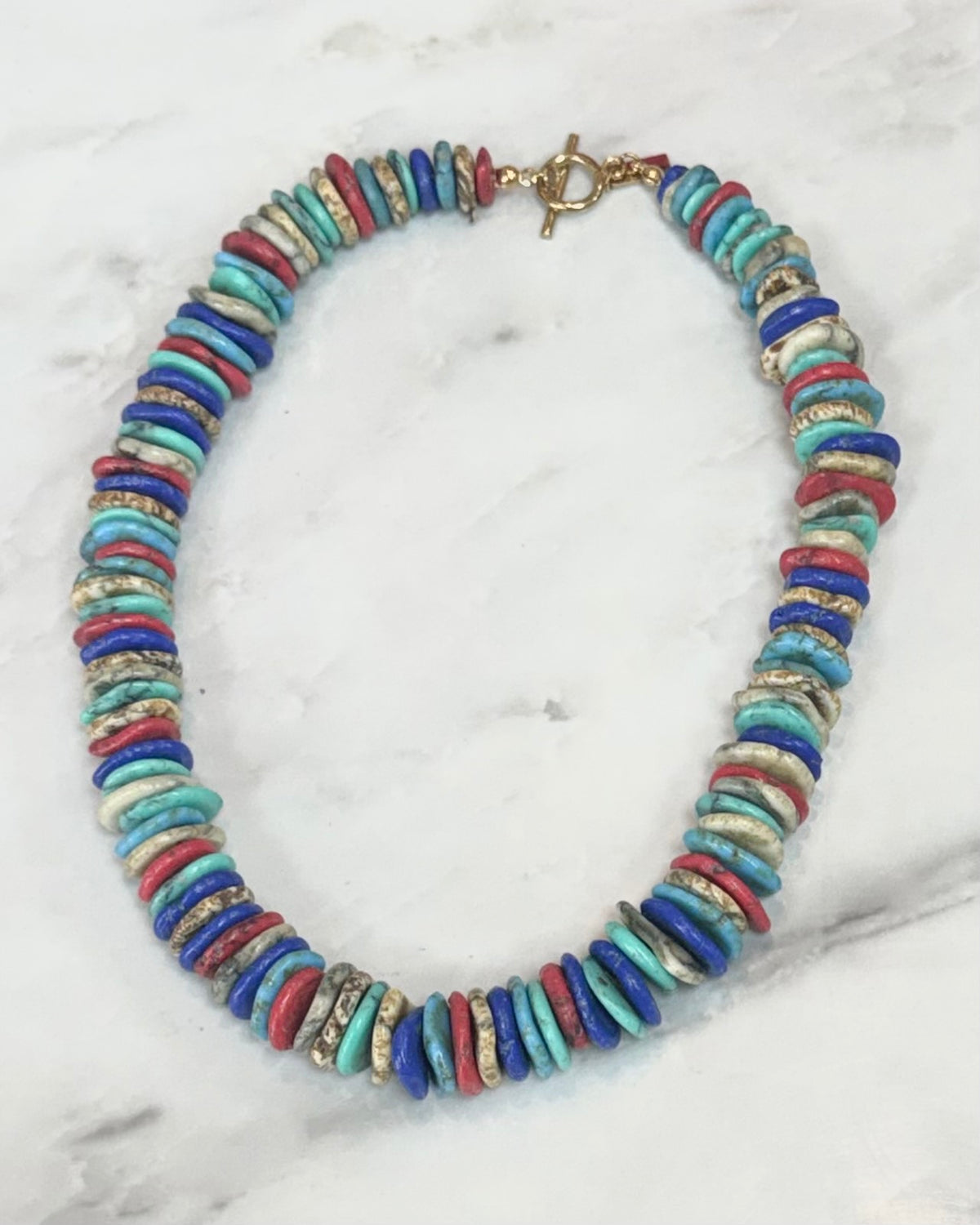 Bonne Mere Graduated Turquoise Stone Necklace