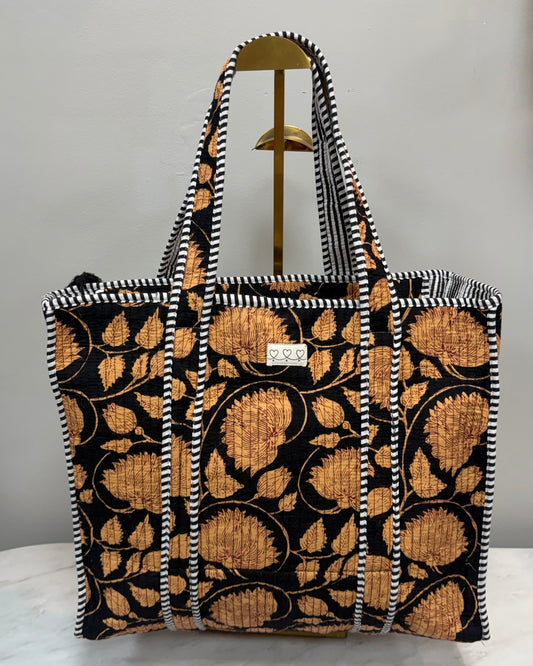 A.S.D Handmade Fall Quilted Tote