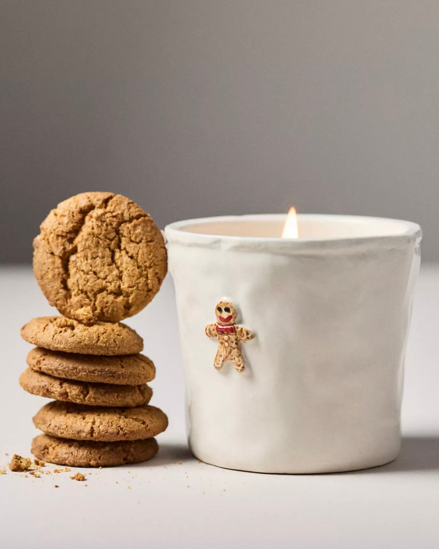 Holiday Bistro Ceramic Embossed Candle