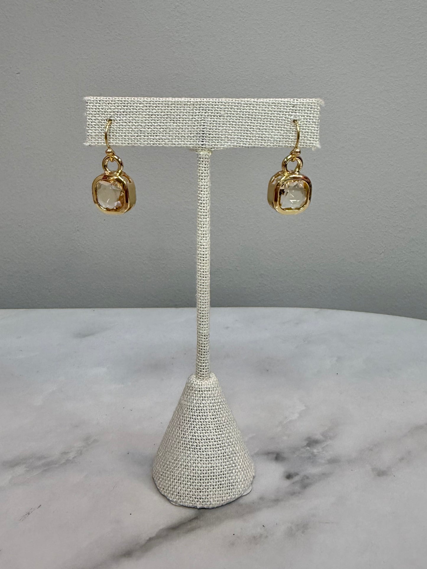 D+G Square Stone Earring