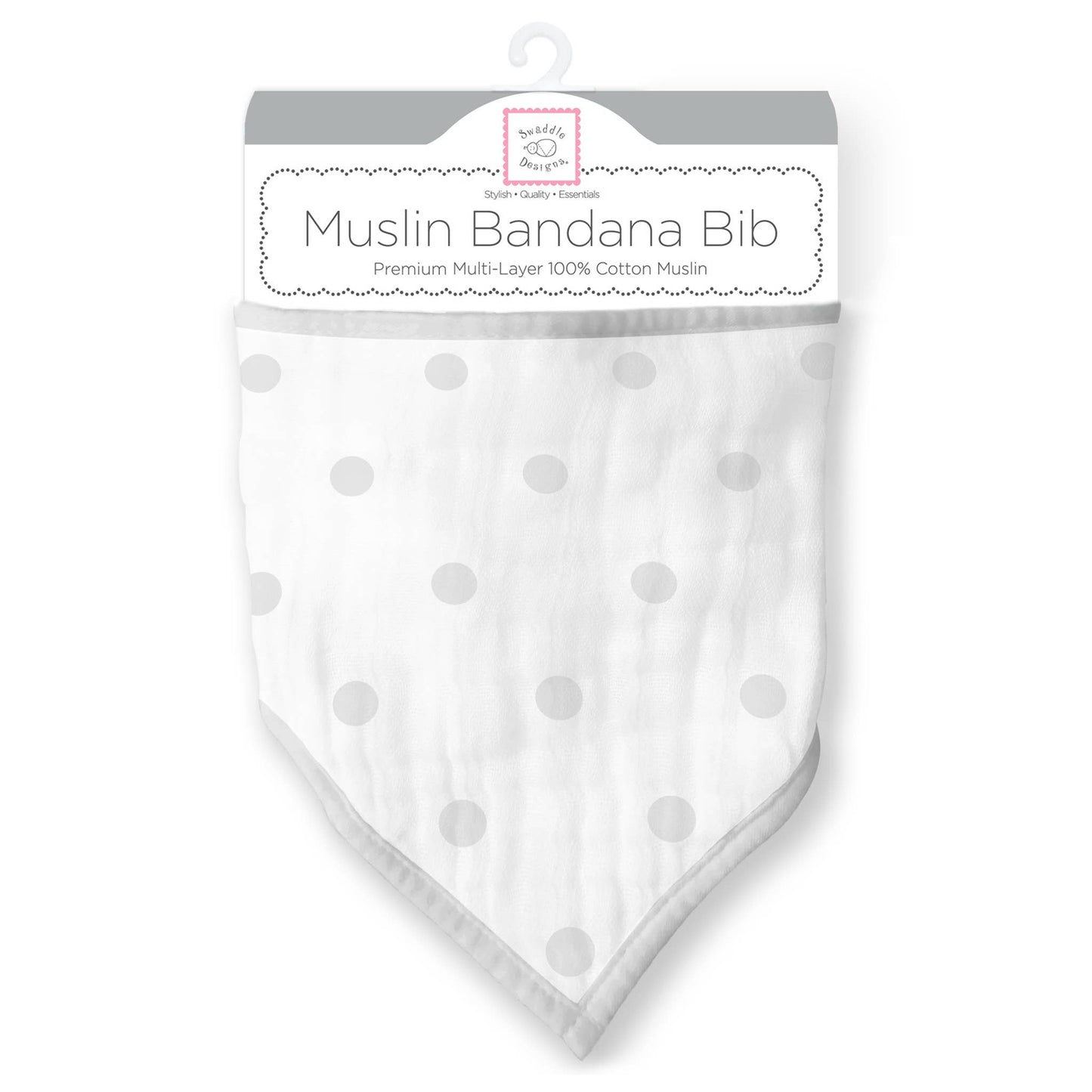 Pastel Pink Stripes Marquisette Bandana Bib