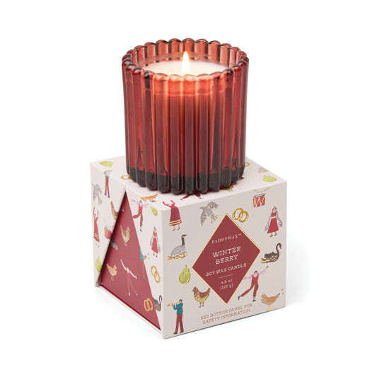 Tinted Glass Candle in Holiday Box