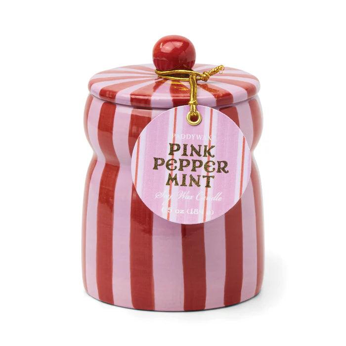 Holiday Cabana Stripe Candle