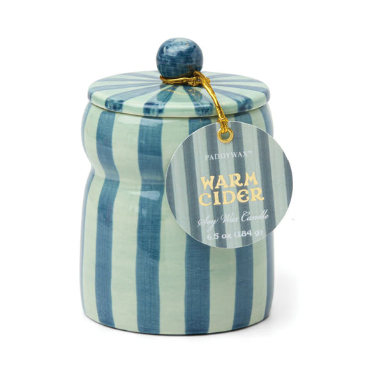 Cabana Stripe Cider Candle
