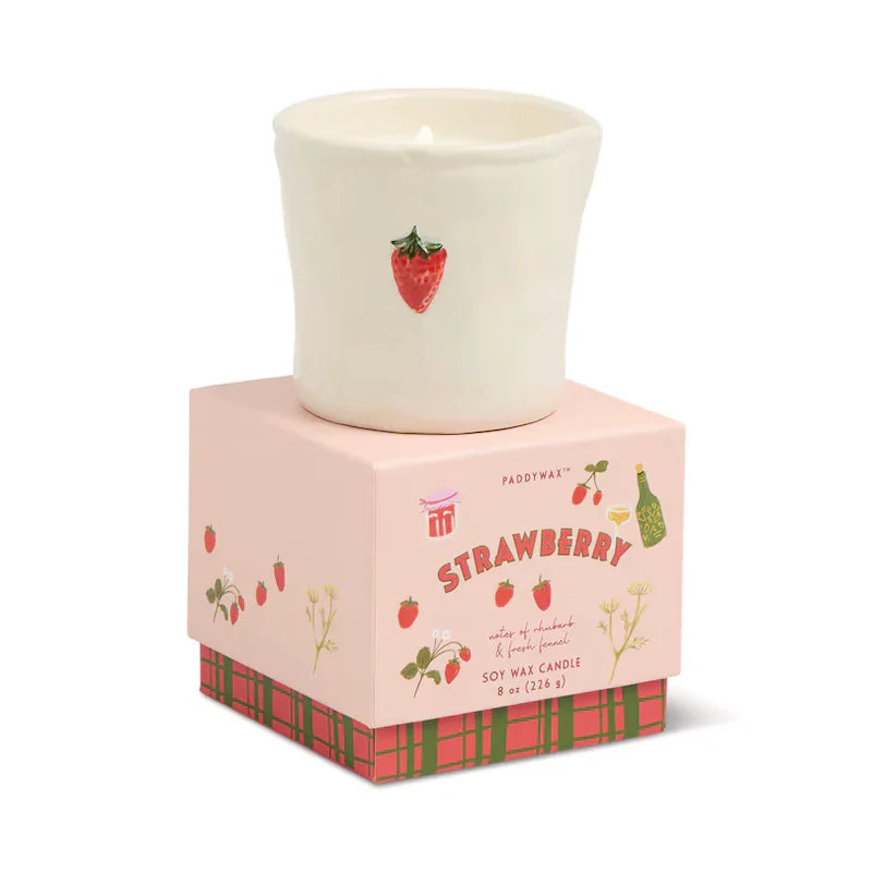 Bistro Ceramic Embossed Candle