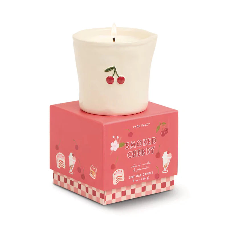 Bistro Ceramic Embossed Candle