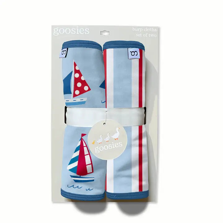 Goosies Sail Away Burp Cloth Set