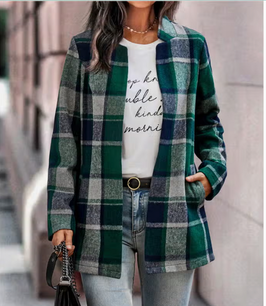 Tara Plaid Blazer