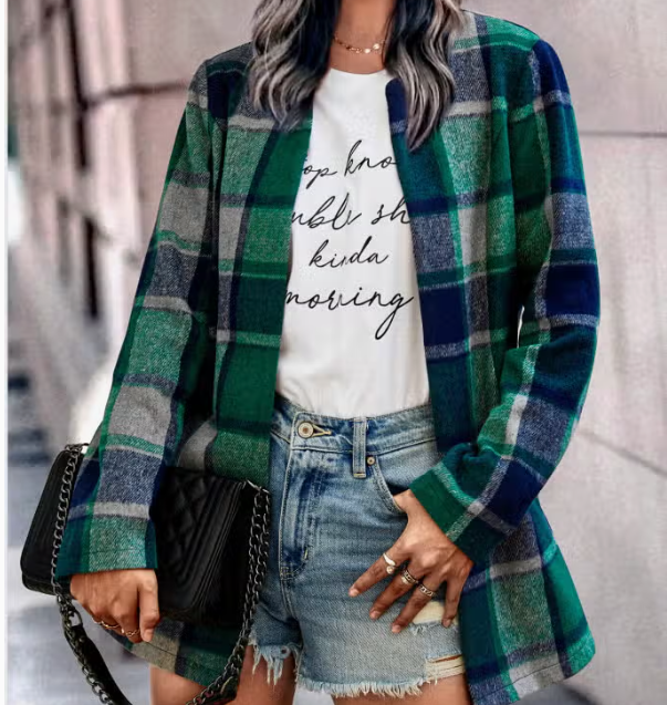 Tara Plaid Blazer