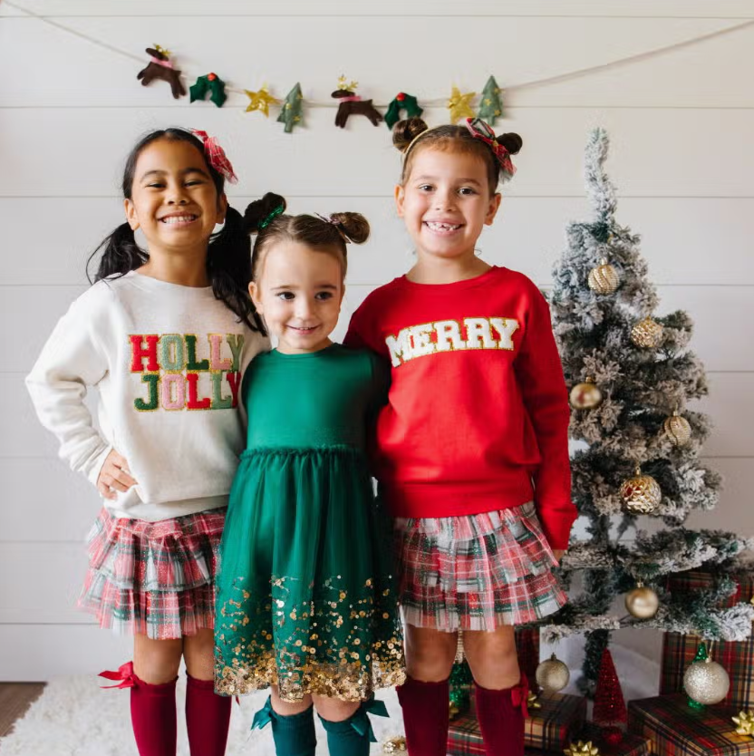 Sweet Wink Christmas Plaid Tiered Tutu