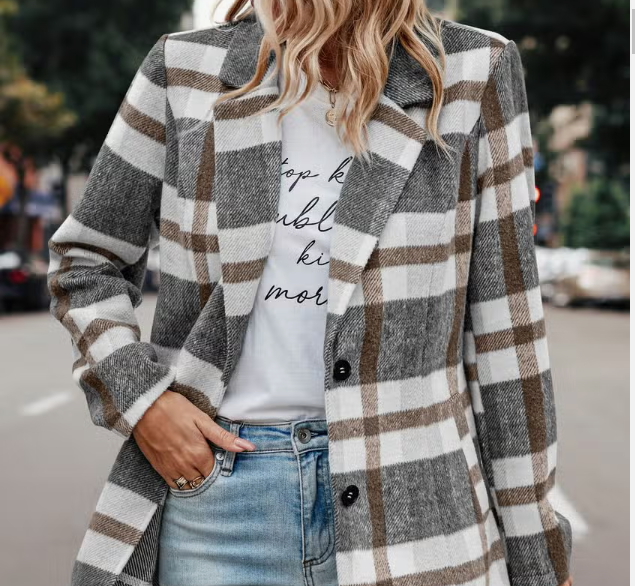 Tara Plaid Blazer