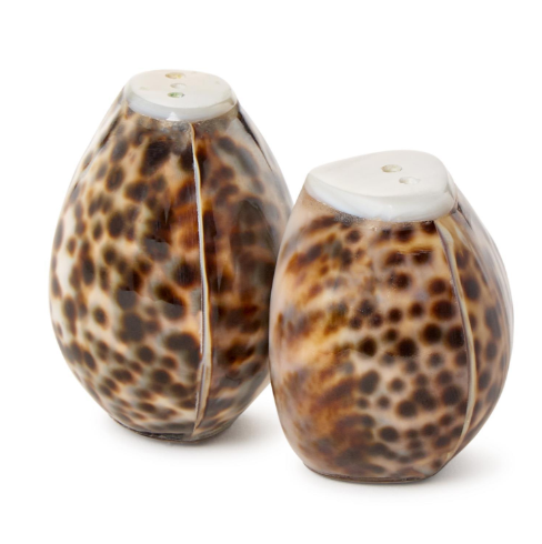 Two's Company Cowrie Salt & Pepper Shakers