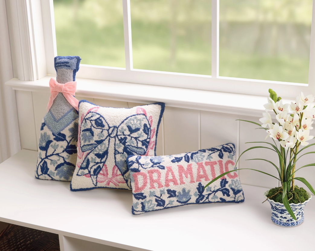 Chinoiserie Champagne Hook Pillow