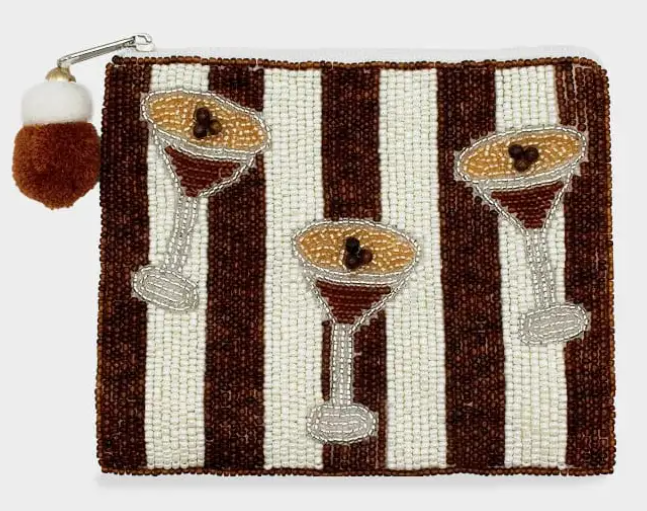 Espresso Martini Beaded Coin Pouch