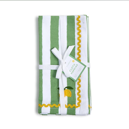 Two's Company Lemon Cloth Napkins