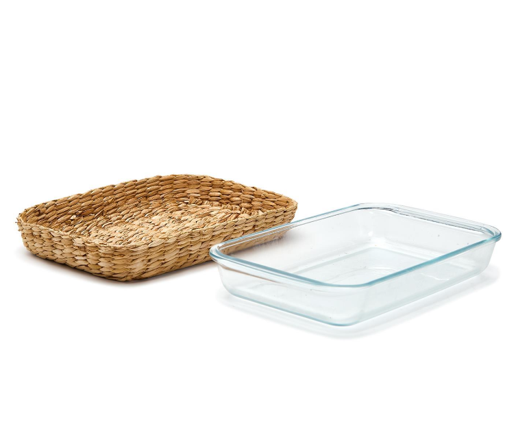 Two's Company Borosilicate Glass Baking Dish