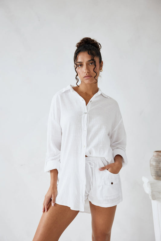 Women's Cabana Oversized Button Down Shirt
