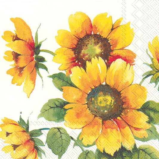 Sunflower Paper Cocktail Napkins